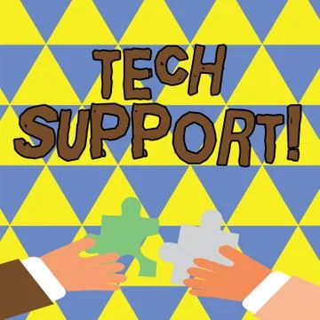 Writing note showing Tech Support. Business photo showcasing service by hardw Illustrazione stock