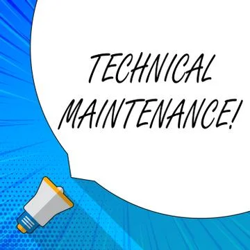 Writing note showing Technical Maintenance. Business photo showcasing Functional Stock Illustration