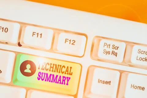 Writing note showing Technical Summary. Business photo showcasing includes Stock Photos