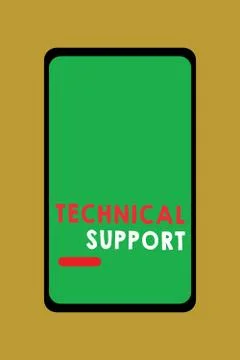 Writing note showing Technical Support. Business photo showcasing Repair and Illustrazione stock
