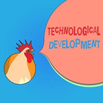 Writing note showing Technological Development. Business photo showcasing Stock Illustration