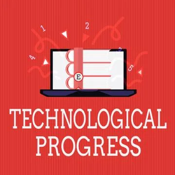 Writing note showing Technological Progress. Business photo showcasing overall Ilustración de archivo