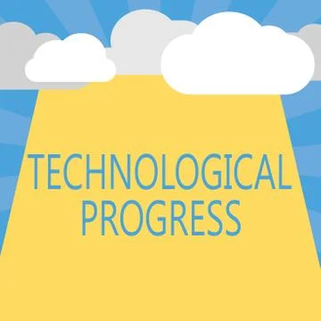 Writing note showing Technological Progress. Business photo showcasing overall Stock Illustration