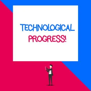 Writing note showing Technological Progress. Business photo showcasing overall Stock Illustration