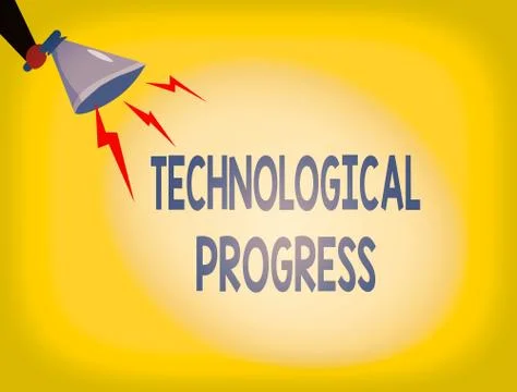 Writing note showing Technological Progress. Business photo showcasing overall Stock Illustration