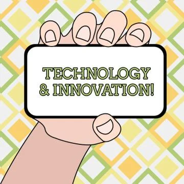 Writing note showing Technology And Innovation. Business photo showcasing Illustrazione stock