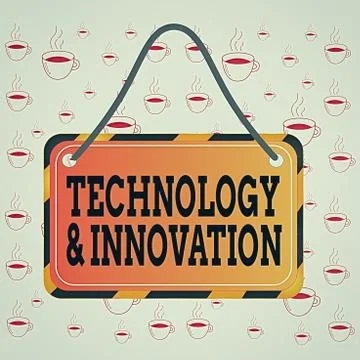 Writing note showing Technology And Innovation. Business photo showcasing Stock Illustration