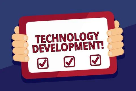 Writing note showing Technology Development. Business photo showcasing Anything Stockillustratie