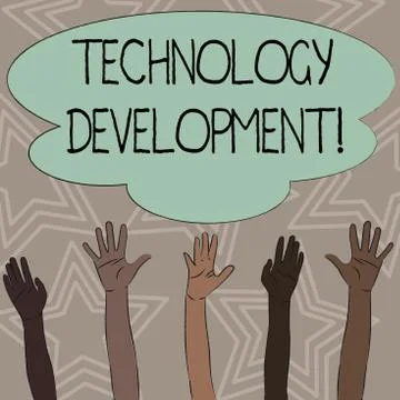 Writing note showing Technology Development. Business photo showcasing Anything Stockillustratie