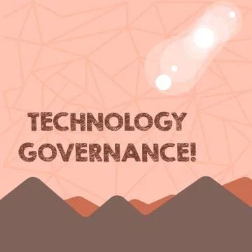 Writing note showing Technology Governance. Business photo showcasing framework 库存插图