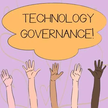 Writing note showing Technology Governance. Business photo showcasing framework イラスト素材