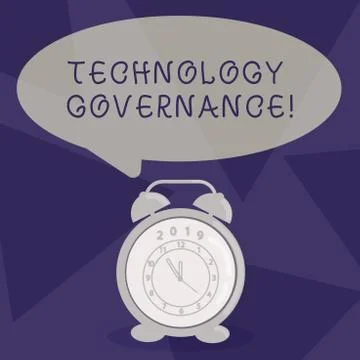Writing note showing Technology Governance. Business photo showcasing framework イラスト素材