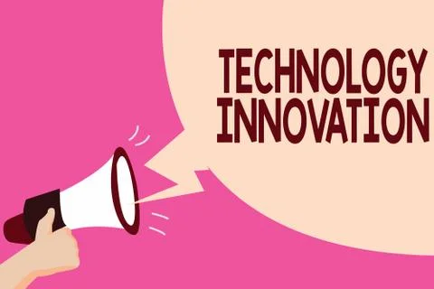 Writing note showing Technology Innovation. Business photo showcasing advanced Stock Illustration