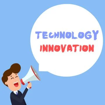 Writing note showing Technology Innovation. Business photo showcasing Illustrazione stock