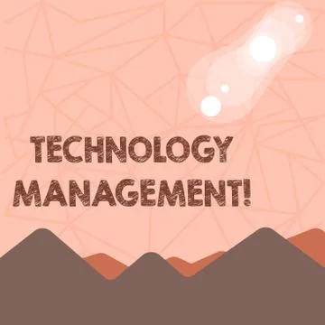 Writing note showing Technology Management. Business photo showcasing integrated Stock Illustration