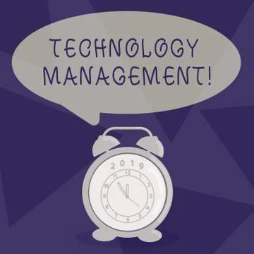 Writing note showing Technology Management. Business photo showcasing integrated Stock Illustration