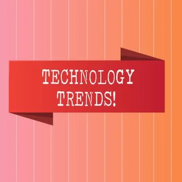 Writing note showing Technology Trends. Business photo showcasing Trending Stock Illustration