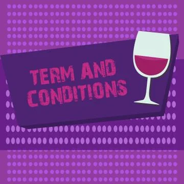 Writing note showing Term And Conditions. Business photo showcasing Policies and Illustration