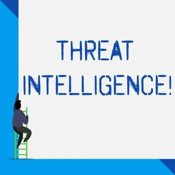 Writing note showing Threat Intelligence. Business photo showcasing analyzed and Stockillustratie