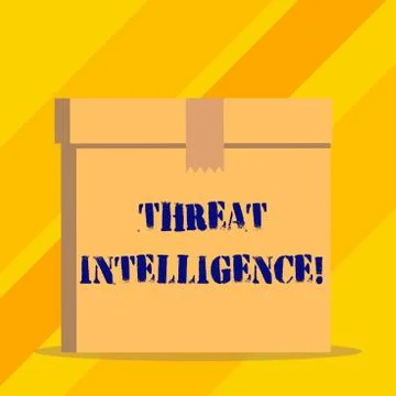 Writing note showing Threat Intelligence. Business photo showcasing analyzed and Illustrazione stock