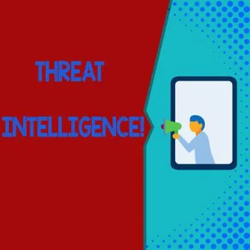 Writing note showing Threat Intelligence. Business photo showcasing analyzed and Stockillustratie