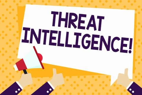 Writing note showing Threat Intelligence. Business photo showcasing analyzed and Stockillustratie