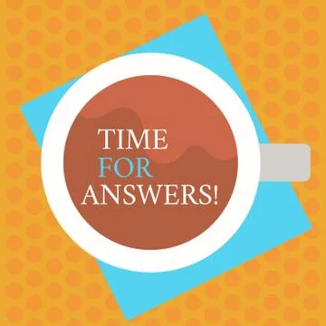 Writing note showing Time For Answers. Business photo showcasing right moment to イラスト素材