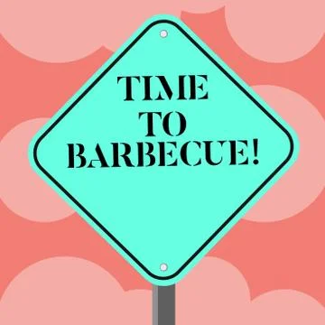 Writing note showing Time To Barbecue. Business photo showcasing Relaxing Ilustración de archivo
