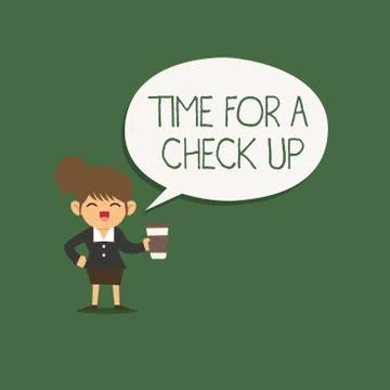 Writing note showing Time For A Check Up. Business photo showcasing a Thoroug Stock Illustration