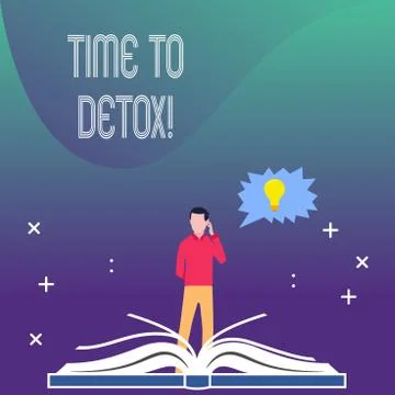 Writing note showing Time To Detox. Business photo showcasing when you purify Illustrazione stock