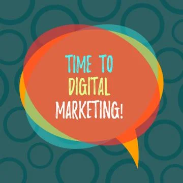 Writing note showing Time To Digital Marketing. Business photo showcasing Modern Illustrazione stock