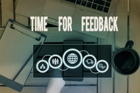 Writing note showing Time For Feedback. Business photo showcasing information Stock Photos