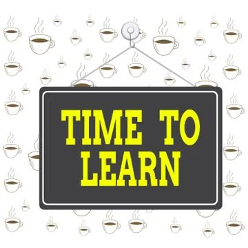 Writing note showing Time To Learn. Business photo showcasing the need to get Stock Illustration
