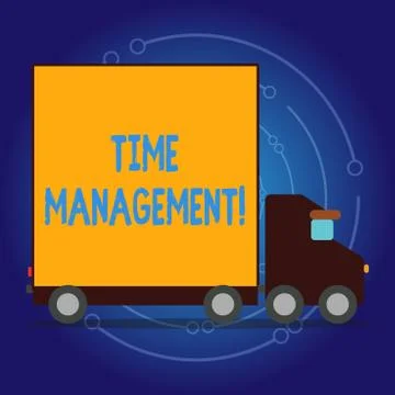 Writing note showing Time Management. Business photo showcasing Schedule Planned Ilustração Stock