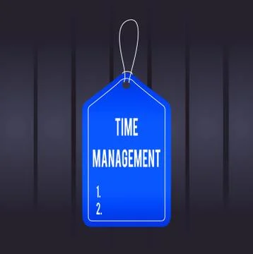 Writing note showing Time Management. Business photo showcasing the ability to Stock Illustration