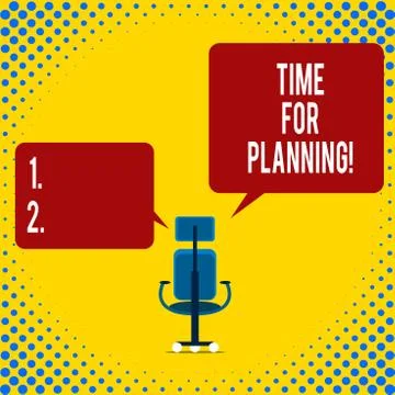 Writing note showing Time For Planning. Business photo showcasing exercising Stock Illustration