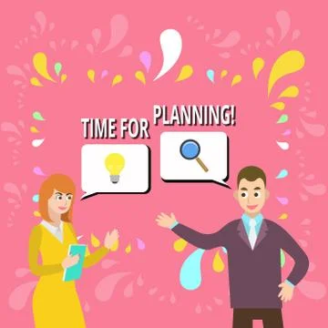 Writing note showing Time For Planning. Business photo showcasing exercising Stock Illustration