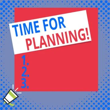 Writing note showing Time For Planning. Business photo showcasing exercising Stock Illustration