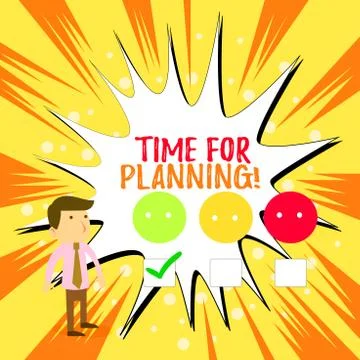 Writing note showing Time For Planning. Business photo showcasing exercising Stock Illustration