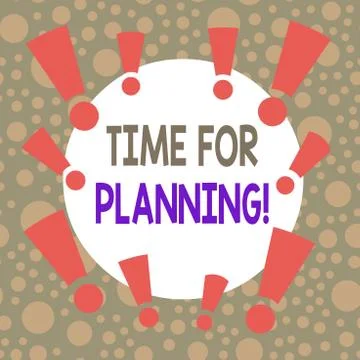 Writing note showing Time For Planning. Business photo showcasing exercising Stock Illustration