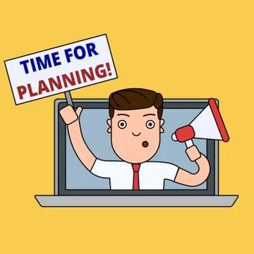 Writing note showing Time For Planning. Business photo showcasing exercising Stock Illustration