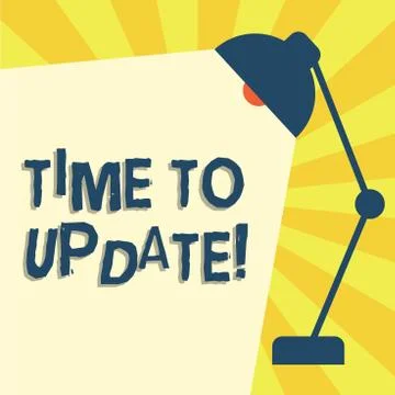 Writing note showing Time To Update. Business photo showcasing improving イラスト素材