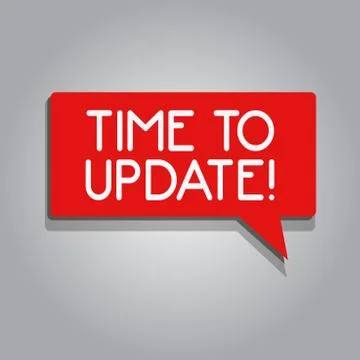 Writing note showing Time To Update. Business photo showcasing improving イラスト素材