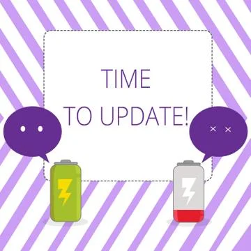 Writing note showing Time To Update. Business photo showcasing this right moment イラスト素材