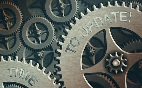 Writing note showing Time To Update. Business photo showcasing this right moment Stock Illustration