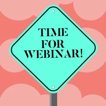 Writing note showing Time For Webinar. Business photo showcasing seminar Stock-Illustration