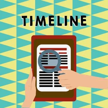 Writing note showing Timeline. Business photo showcasing graphical Stock Illustration