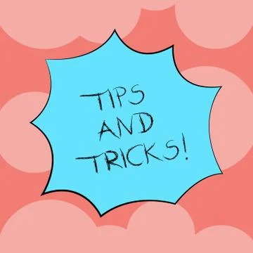 Writing note showing Tips And Tricks. Business photo showcasing Steps Life hacks Stock Illustration
