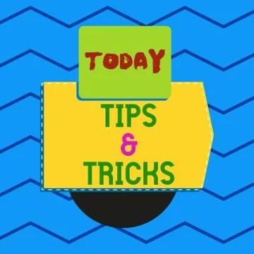 Writing note showing Tips And Tricks. Business photo showcasing Steps Lifehacks Stock Illustration