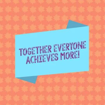 Writing note showing Together Everyone Achieves More. Business photo showcasi Stock Illustration